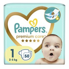 Pampers Premium Care Πάνες Μέγεθος 1 (2kg - 5kg), 50τεμ