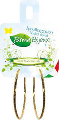 FARMA BIJOUX Σκουλαρίκια Χρυσός Κρίκος 40mm 1 ζευγάρι