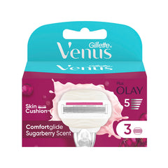 Gillette Venus ComfortGlide Sugarberry Scent Ανταλλακτικές Κεφαλές Γυναικείας Ξυριστικής Μηχανής, 3τεμ