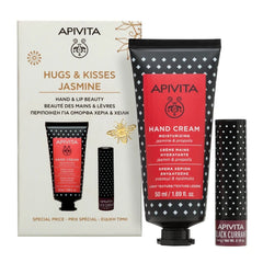 Apivita Promo Hugs & Kisses Jasmin Κρέμα Χεριών Ενυδάτωσης, 50ml & Balm Χειλιών με Φραγκοστάφυλο, 4.4g, 1σετ