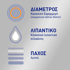 Durex Προφυλακτικά Εξαιρετικά Λεπτά Invisible Κανονική εφαρμογή 12 τεμάχια
