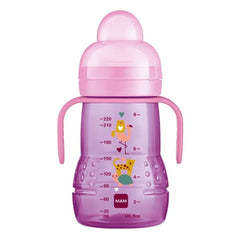 MAM - TRAINER+ Μπιμπερό Μετάβασης σε ποτηράκι & Στόμιο Extra Soft 4m+ (κορίτσι) - 220ml 450G