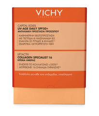 Vichy Promo Capital Soleil UV-Age Daily SPF50+, 40ml & Liftactiv Collagen Specialist 16 Day Cream 15ml