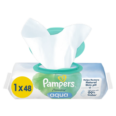 Pampers Harmonie Aqua Baby Wipes Μωρομάντηλα 48τμχ