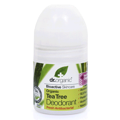 Dr.Organic Tea Tree Deodorant Αποσμητικό με Βιολογικό Έλαιο Τεϊόδεντρου, 50ml