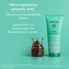 APIVITA JUST BEE CLEAR GEL ΚΑΘΑΡΙΣMOY – ΕΞΥΓΙΑΙΝΕΙ ΤΟ ΔΕΡΜΑ με propolis AmC & φυτικό σαλικυλικό οξύ