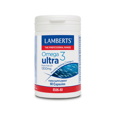 Lamberts Omega 3 Ultra Pure Fish Oil 1300mg Συμπλήρωμα Ιχθυελαίων για Καρδιά, Αρθρώσεις, Δέρμα & Εγκέφαλο, 60 Caps