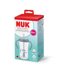 Nuk εκπαιδευτικό ποτηράκι με καλαμάκι perfect match 8m+ 260ml penguin