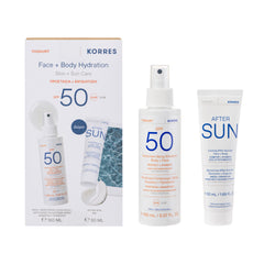 KORRES Γιαούρτι Αντηλιακό Γαλάκτωμα Spray Σώματος + Προσώπου SPF 50 Σετ