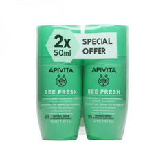 Apivita Promo Bee Fresh Αποσμητικό Roll On 24H Δράσης, 2x50ml