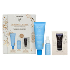 Apivita Aqua Beelicious Promo με Aqua Beelicious Λεπτόρρευστη Kρέμα Ενυδάτωσης με Χρώμα SPF30, 40ml & Δώρο Booster Αναζωογόνησης & Ενυδάτωσης, 10ml & Gel Καθαρισμού για Πρόσωπου & Μάτια, 5ml, 1σετ