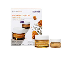 Korres Promo Black Pine Primus Wrinkle Defying Κρέμα Νεότητας Ημέρας, 40ml & Δώρο Youth Renewal Sleeping Κρέμα Νεότητας Νύχτας, 15ml, 1σετ