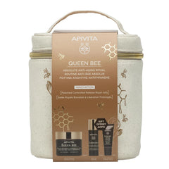 Apivita Promo Queen Bee Ρουτίνα Απόλυτης Αντιγήρανσης με Queen Bee Αντιγηραντική Κρέμα Πλούσιας Υφής, 50ml & Δώρο Queen Bee Serum Αντιγηραντικός Ορός Προσώπου, 10ml, Κρέμα Ματιών, 5ml & Νεσεσέρ, 1τεμ, 1σετ