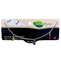 Farma Bijoux Αλυσίδα Ποδιού με 5 Swarovski Πέτρες