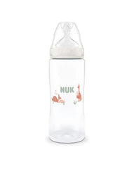 Nuk πλαστικό μπιμπερό με θηλή σιλικόνης first choice temperature control 6-18m 360ml kangaroo