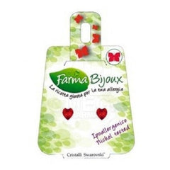 FARMA BIJOUX Red Heart Σκουλαρίκια Κόκκινη Καρδιά 5mm 1 ζευγάρι