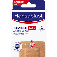 Hansaplast Flexible XXL Strips Ελαστικά Επιθέματα 6x9cm, 5τεμ