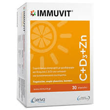Immuvit C+D3+Zn 30 κάψουλες Leriva Immuvit C+D3+Zn 30 κάψουλες