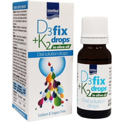 Intermed D3 & K2 Fix Drops in Olive Oil Oral Drops Συμπλήρωμα Διατροφής για το Ανοσοποιητικό σε Υγρή Μορφή, 12ml