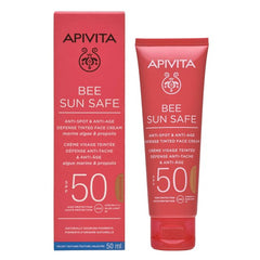 Apivita Bee Sun Safe SPF50 Anti-Spot & Anti-Age Tinted Golden Cream Αντηλιακό Προσώπου με χρυσαφί απόχρωση κατά των Πανάδων & των Ρυτίδων 50ml.