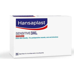 Hansaplast Sensitive Sterile, Αυτοκόλλητα Επιθέματα Με Εσωτερική Γάζα Πληγής 3XL, 25τμχ.