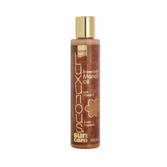 Intermed Bronze Gold Monoi Oil Λάδι Πολλαπλών Χρήσεων 200ml. Προσφέρει ενυδάτωση & θρέψη στην αφυδατωμένη επιδερμίδα, αναδόμηση στα ταλαιπωρημένα μαλλιά, καταπολεμά τις ελεύθερες ρίζες & προστατεύει το δέρμα από τη γήρανση.