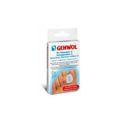 Gehwol Toe Separator G medium 3 τεμάχια. Αποστάτης δακτύλων ποδιού G μεσαίος. Ανακουφίζει από τους κάλους μεταξύ των δακτύλων. Επαναφέρει τα συμπιεσμένα και αλληλεπικαλυπτόμενα δάκτυλα των ποδιών στην ορθή θέση.