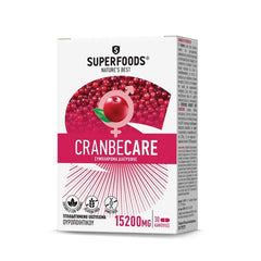 Superfoods CranbeCare 15200mg Συμπλήρωμα Διατροφής για την Υγεία του Ουροποιητικού Συστήματος 30Caps.