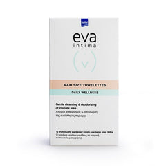 Intermed Eva Intima Maxi Size Towelettes Daily Wellness Πανάκια Καθαρισμού Ευαίσθητης Περιοχής 12Τμχ.
