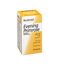 Health Aid Evening Oil Συμπλήρωμα Διατροφής 1000mg 30caps. Έλαιο νυχτολούλουδου 1000mg με Βιταμίνη Ε για ισορροπία και ομορφιά εκ των έσω.