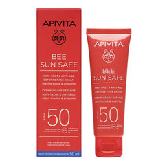 Apivita Bee Sun Safe Anti-Spot & Anti-Age SPF50 , Αντηλιακή Κρέμα Προσώπου κατά των Πανάδων & των Ρυτίδων 50ml.
