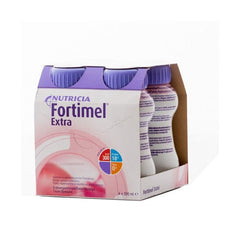 Nutricia Fortimel Extra Υπερπρωτεϊνικό Ρόφημα με γεύση Φράουλα, 4x200ml.