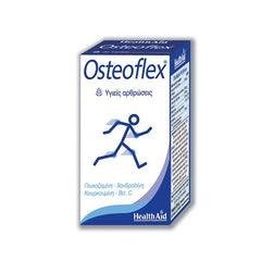 Health Aid Osteoflex Glucosamine With Chondroitin 30tabs Bottle. Συμπλήρωμα διατροφής που βοηθά στη διατήρηση της ευκινησίας των αρθρώσεων, και έχει αποδειχτεί ιδιαίτερα χρήσιμο σε τραυματισμούς και μετεγχειρητικές καταστάσεις.