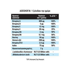 Intermed Vitafix Multi & Probio Gummies Φράουλα 60 Ζελεδάκια.