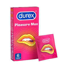 Durex Pleasure Max Προφυλακτικά Με Κουκίδες και Ραβδώσεις 6Tμχ.