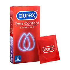Durex Total Contact Προφυλακτικά Πολύ Λεπτά 6Τμχ.