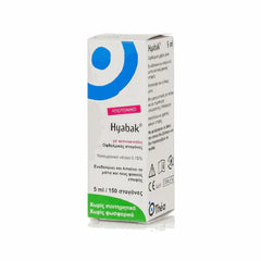Thea Laboratoires Hyabak Οφθαλμικές Σταγόνες με Ακτινοκινόλη & Υαλουρονικό Νάτριο 0.15%, 5ml